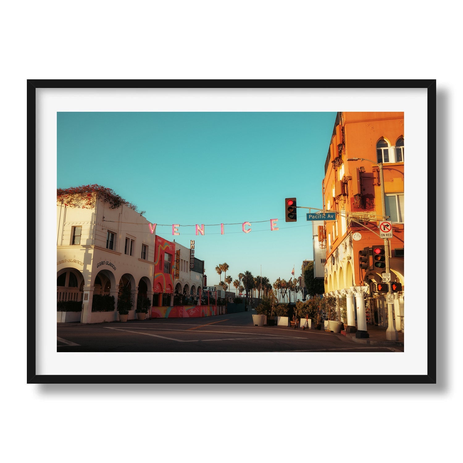 Venice Beach California Framed Print - Architecture by Peter Yan Studio