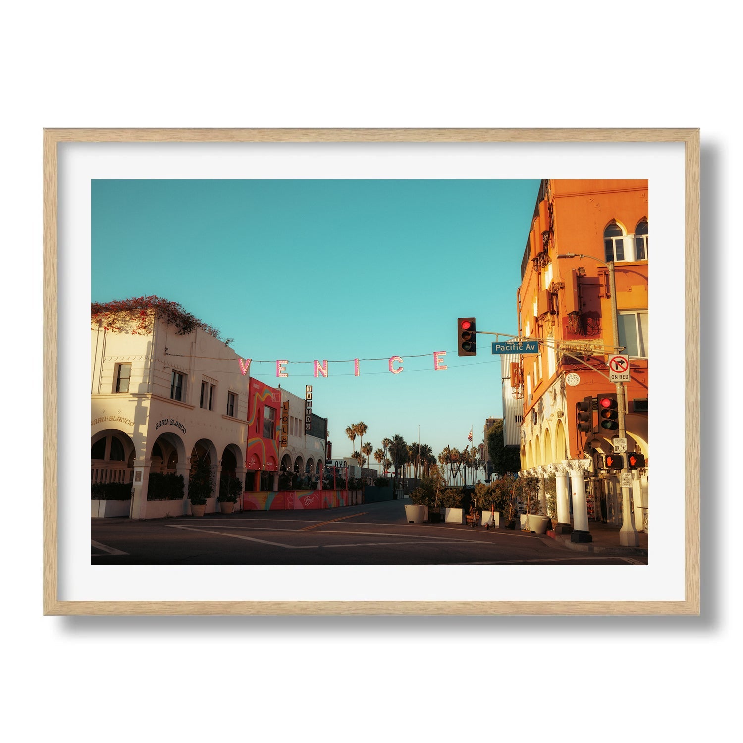 Venice Beach California Framed Print - Architecture by Peter Yan Studio