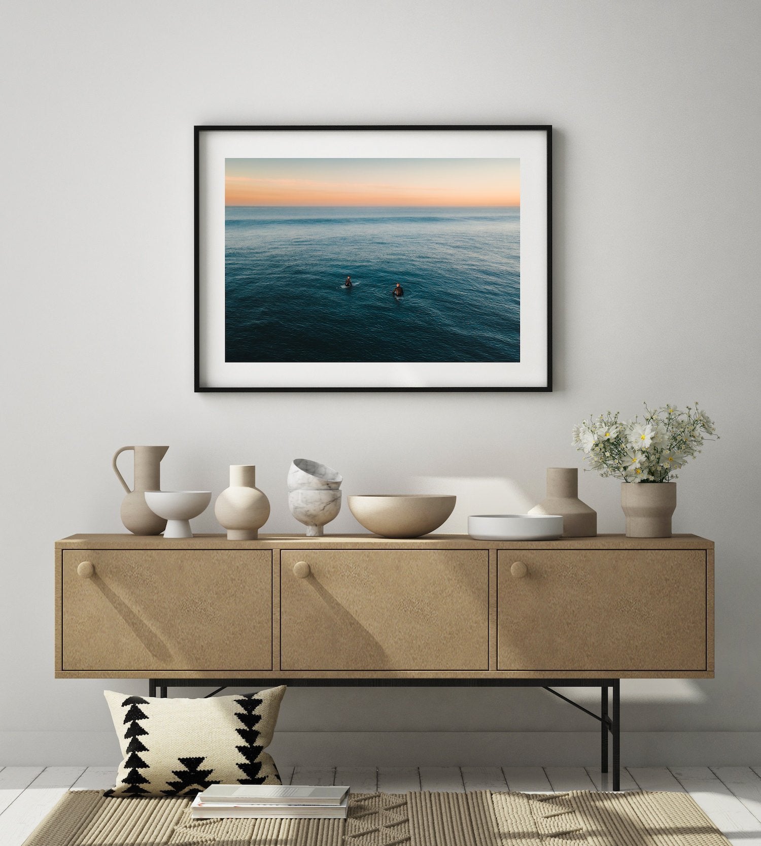 Waiting For The Perfect Wave | Premium Framed Print - Peter Yan Studio