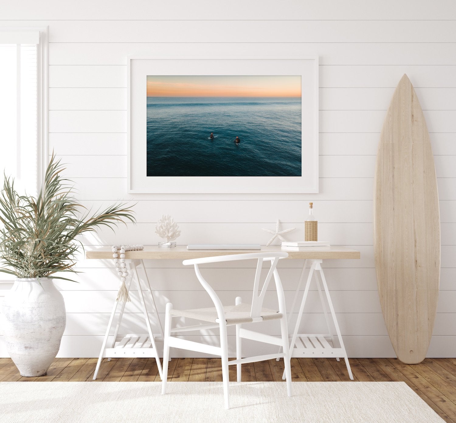 Waiting For The Perfect Wave | Premium Framed Print - Peter Yan Studio