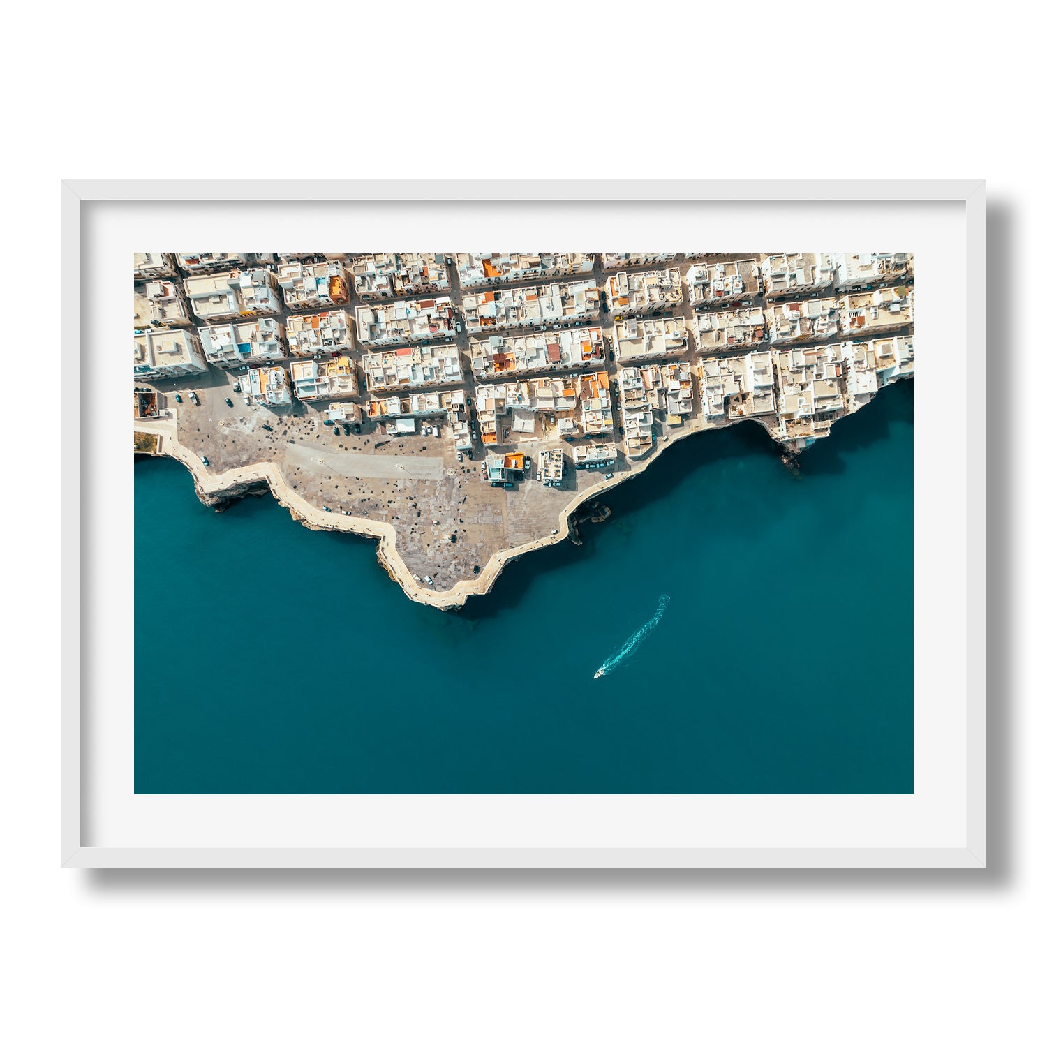Polignano a Mare From Above, Italy - Peter Yan Studio Framed Photo Print Wall Art