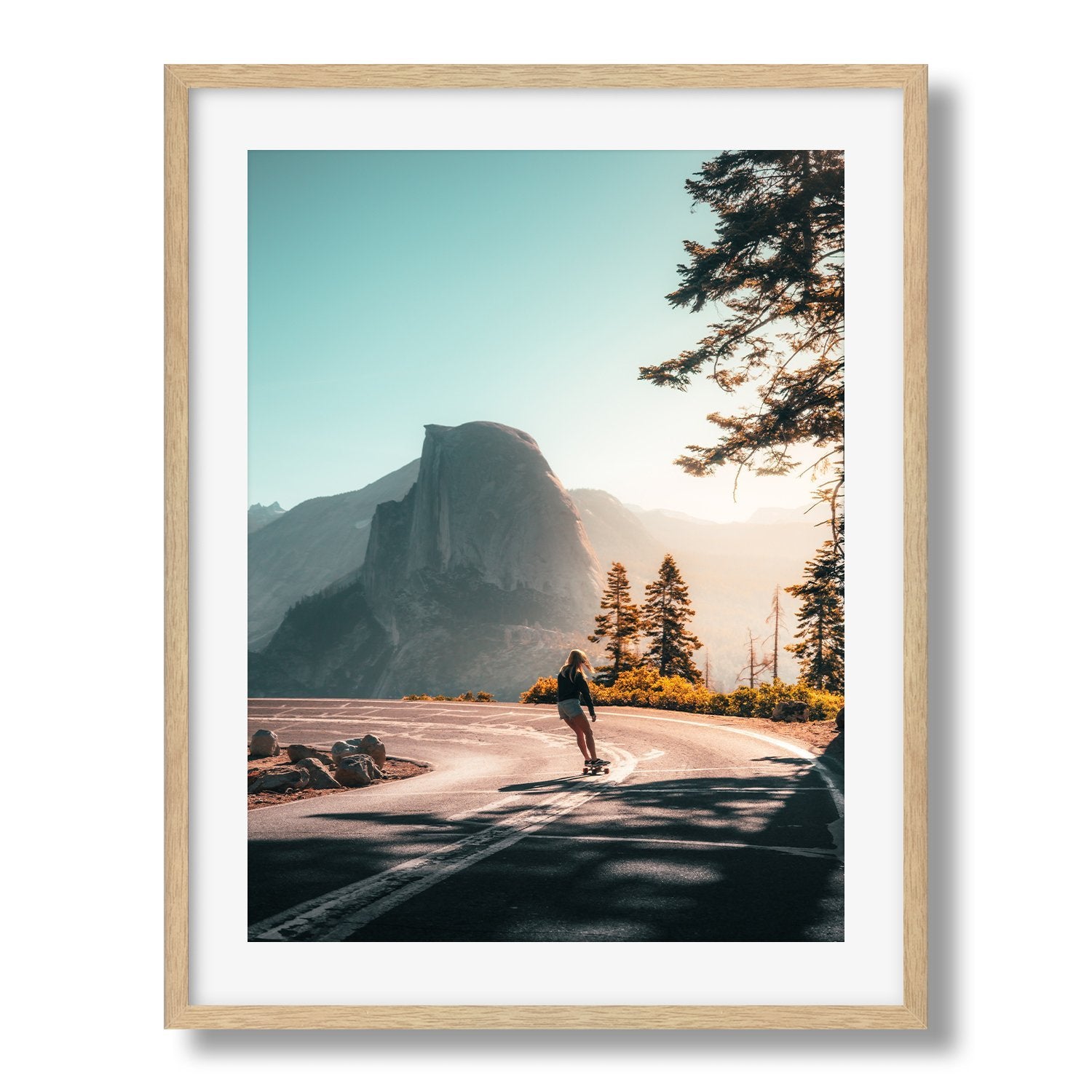 Yosemite Skater | Premium Framed Print - Peter Yan Studio