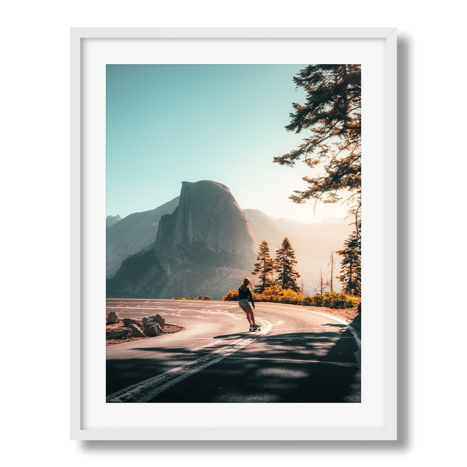 Yosemite Skater | Premium Framed Print - Peter Yan Studio